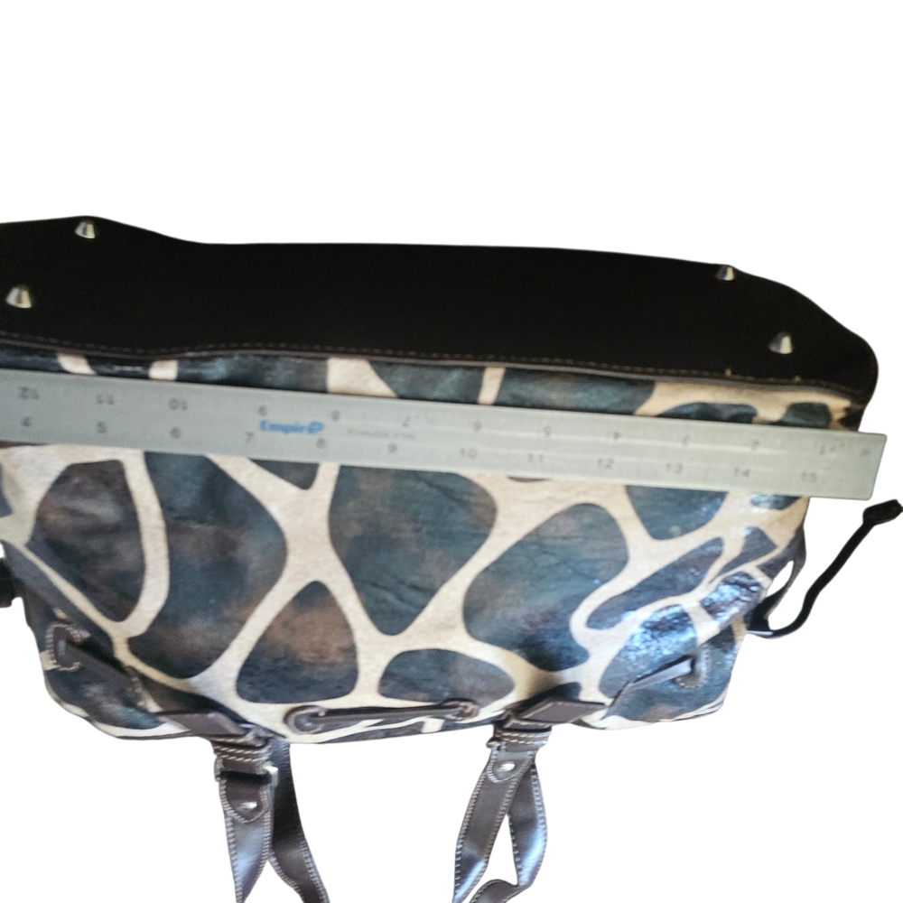 B.Brentano Moda Italy Animal Print Leather Shoulder Purse Hand Bag - Picture 7 of 16